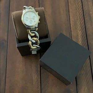 Michael Kors Chain Band Watch Silver and Gold